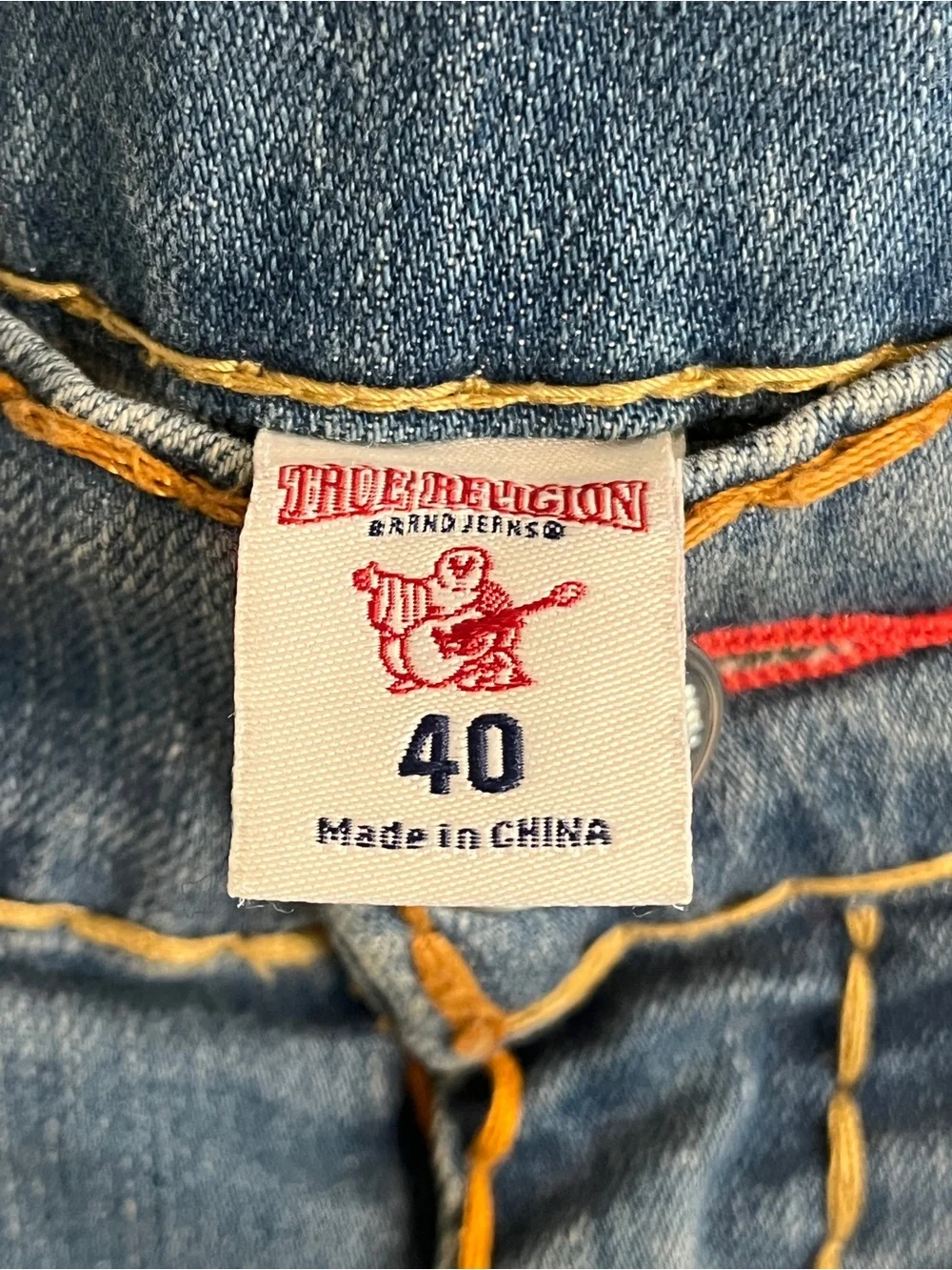 True Religion World Tour Men's Jeans Size 40X32 Blue Classic Straight Leg